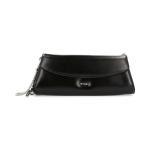 Dolce Vita Avondtas voor dames, van echt leer, medium, klein, met magneetsluiting, avondtas, dagelijks gebruik, uitgaan, zwart, Eén maat, clutch