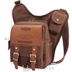 KAUKKO Canvas Tactical Vintage Borsttas Tactical Schoudertas