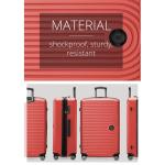 HAUPTSTADTKOFFER Midden grote harde koffer, TSA, 4 wielen, check-in bagage met 8 cm volumevergroting, 77 cm, 130 liter, grafiet, rood, kofferset