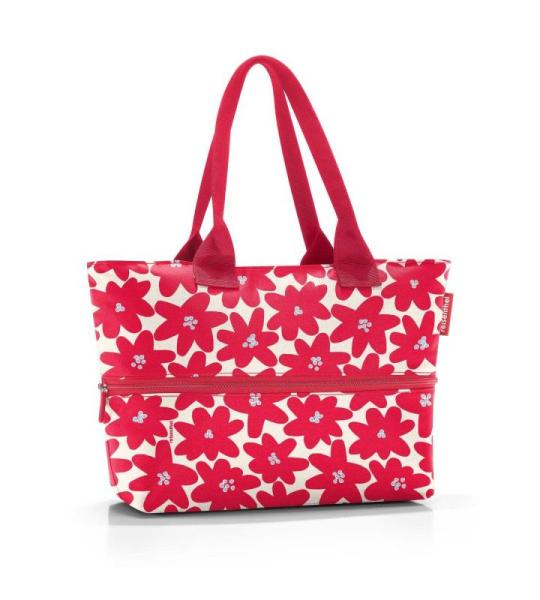 Shopper e1 - grote tas - ruimte voor kleine en grote boodschappen, Daisy Red, Eén maat, Retro