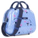 SKPAT - Große Reisetasche für Kinder mit Polycarbonatdruck. Toilettentasche. Bequem, widerstandsfähig und leicht. Mit Spiegel 131435, Farbe Blau