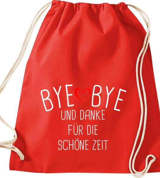 Shirtinstyle Gymtas, bye bye en dank voor de mooie tijd, opvoeder, leraar, leraren, gymtas, tas, schooltas, kleuterschool