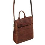 'Sienna' 2-in-1 Leren Rugzak & Schoudertas Dames Tas Vintage Crossbody Bag Echt Leer Handtas Casual voor Vrije Tijd en Stad, Kleur:cannes - bruin