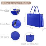 Canvas dode tas, grote schoudertas, hobo-tas, crossbody tas, reistas, handtas, alles met brede riem, blauw, Large