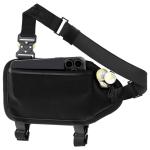 WHOS BAG Kleine praktische schoudertas met veel vakken, tactische rugzak voor heren, klein, borsttas, sling crossbody bag dames, design by Dominik theWHO, Zwart 2.0