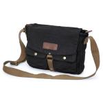 30624 Vintage Canvas Messenger Bag Heren Schoudertas, houtskool