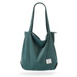 dikkere corduroy draagtas, extra grote capaciteit, handtassen, schoudertassen met rits, corduroy draagtas voor dames, meisjes, boodschappentas voor werk, school, college, dagelijks