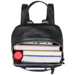 'Amira' Leren Rugzak Dames Vintage Kleine Daypack Tas Leer Handtas voor 10.1 Inch iPad Tablet Damesrugzak voor Stad Uitgaan Winkelen Dagrugzak, Kleur:zwart