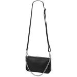 Jennie G323 Echt lederen schoudertas handtas clutch kleine tas avondtas 23x13cm, zwart, Small