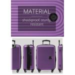 HAUPTSTADTKOFFER Midden grote harde koffer, TSA, 4 wielen, check-in bagage met 8 cm volumevergroting, 77 cm, 130 liter, grafiet, aubergine, kofferset