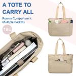 Tote Bag, damestas, grote tas, universiteit, damestas, lichte strandtas, voor reizen, winkelen, werk, kantoor, school, cadeau, Groen, Eén maat
