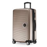 HAUPTSTADTKOFFER Midden grote harde koffer, TSA, 4 wielen, check-in bagage met 8 cm volumevergroting, 77 cm, 130 liter, grafiet, champagne, koffer