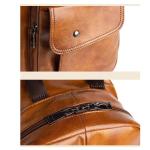 GHQYP Modieuze leren rugzakken, converteerbaar, schouder-/crossbody dagrugzak, mini-rugzak voor reizen, casual voor mannen en vrouwen