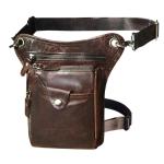 Waterdichte motortas dik leer heren ontwerp casual koffie klassieke schoudertas reizen heuptas heuptas heuptas (kleur1)
