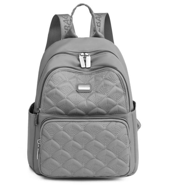 Rugzak Womens Kleine Mode Dagrugzakken Werk Lichtgewicht Rugzak Nylon Anti Diefstal Reizen Rugzak Schooltas voor Vrouwen College Tas, Grijs, mode, klassiek, casual