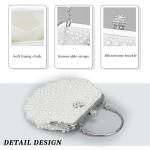 Dames Pearl Kralen Clutch Portemonnees Vintage Kristal Bruid Avondtas voor Bruiloft Cocktail Party Prom, Wit A