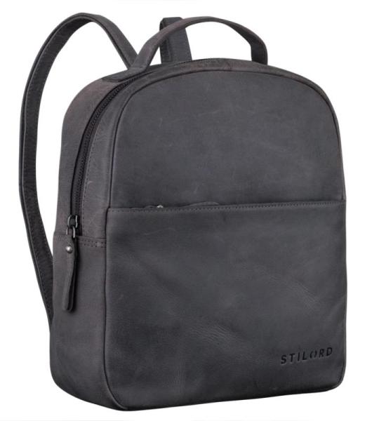 'Kayla' Rugzak Vintage Dames Leer Rugtzak Handtas Leren Rugtas voor Tablets Retro Backpack Uitgaan Shopping Vietsen Dagrugzak, Kleur:grafiet