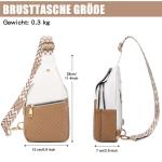 Sling Bag borsttas voor dames en heren, PU-leer, crossbody tas, kleine schoudertas, stijlvolle heuptas voor reizen, fietsen, wandelen, outdoorsport, winkelen, grijs
