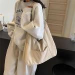 LEEINTO 2024 Schoudertas Gewatteerde Nylon Onderarm Tas Voor Meisjes Vrouwen Effen Oksel Tas Grote Capaciteit Handtas, groen