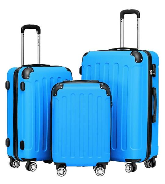 BEIBYE Harde koffer, trolleykoffer, rolkoffer, reiskoffer, handbagage, 4 wielen, M/L/XL, turquoise