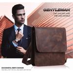 Leathario Leren schoudertas voor heren, messgerbag, leren tas voor business, retro