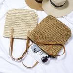 Schoudertas van stro voor vrouwen, strandtas, grote handtas met rits, Boheemse zomer handheld schoudertas voor outdoor, reizen en strand, Gebroken wit 2