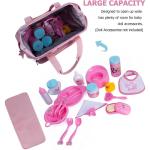 Bebamour Eenhoornpop luiertas met pop wikkelmat dragen pop accessoires mode kinderen meisjes babytas