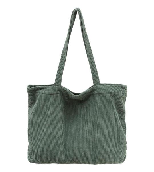Uniseks schoudertas voor dames, tote bag, corduroy tas, grote schoudertas, shopper, handtas, casual, crossbody tas voor school, universiteit, kantoor, werk, reizen, uitstapjes, win