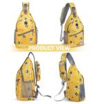 ZOMAKE Borstzak voor heren, diefstalbestendig, 8 liter, crossbody bag voor mannen, vrouwen, heren, schoudertas, slingbag voor outdoor, fietsen, reizen, wandelen (bijengeel)