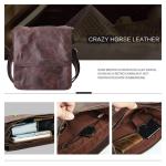 Leathario Leren schoudertas voor heren, messgerbag, leren tas voor business, retro