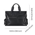 FUNSEED Echte Leder-Handtasche für Herren, Rindsleder, Laptoptasche, wasserdicht, große Kapazität, Business-Aktentaschen