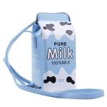 Meisjes PU Lederen Handtas Cupcake IJs Popcorn Leuke Melk Box Portemonnee Tas Kleine Schoudertas Persoonlijkheid Mini Schoudertas Handtassen, Blauw, Taille unique