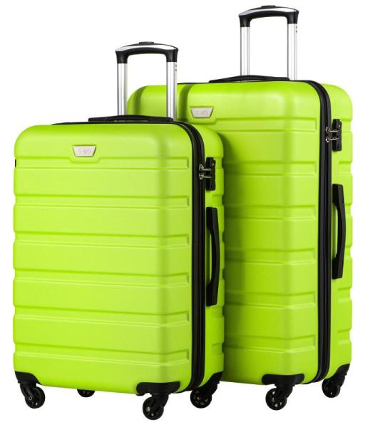 COOLIFE Harde koffer trolley rolkoffer reiskoffer ardschaal Boardcase handbagage met TSA-slot en 4 wielen, appelgroen, Premium koffer