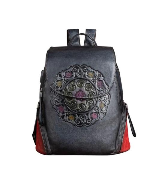 VVHUDA Retro lederen rugzak voor dames, casual rugzak met hoge capaciteit, lederen schoudertas voor winkelen, reizen (kleur: geel) klein cadeau