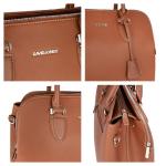 - Dames Bugatti Handtas Draagtas - Shopper Tote PU Leer Schoudertas - Veel Zakken Vakken Rits Crossbodytas - Vrouwen Meisje Tassen - Mode Stad Werk - Kameel Bruin