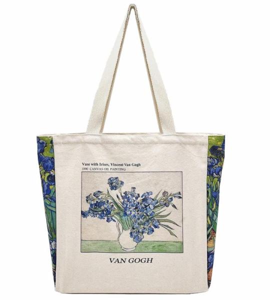 Draagtas, Dames, Boodschappentas, Schoudertas Stoffen Tas, Katoenen Tas, Jute Tas, Met Vintage Print, Canvas Tote Bag om te winkelen School