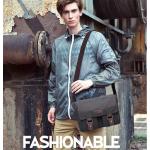 FANDARE Canvas Messenger Bag Schoudertas 7,9 inch iPad Tas Schoudertas Unisex Canvas Tas Werktas voor Mannen en Vrouwen, Heren/Dames Reizen Schoudertas