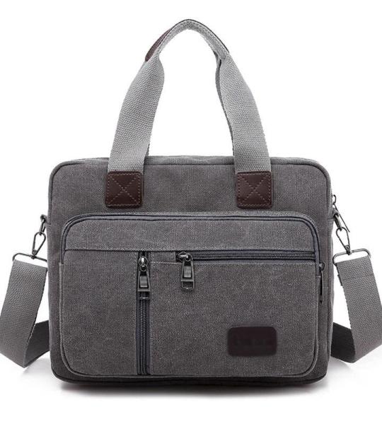 CHDWEY Umhängetaschen für Herren Männer Umhängetaschen for Leinwand Große Kapazität Männer Crossbody Tasche Freizeit Einkaufstasche Reise Handtasche(Grijs)