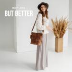 Schoudertas Siena, schoudertas van leer, handtas voor vrouwen, camel, Crossbody