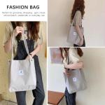 Grote schoudertas voor dames, corduroy schoudertas, strandtas, crossbody tas, shopper, tote bag, boodschappentas, handtas, shopper voor werk, winkelen, school, lichtgrijs