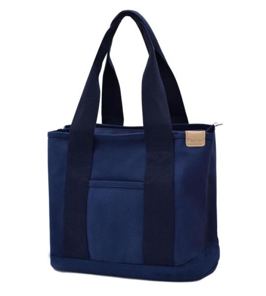 Middelgrote handtas voor dames, canvas, tas, schoudertas, shopper voor boeken, dagelijks gebruik, werk, Koffie L, L(42cmx31cmx16cm)