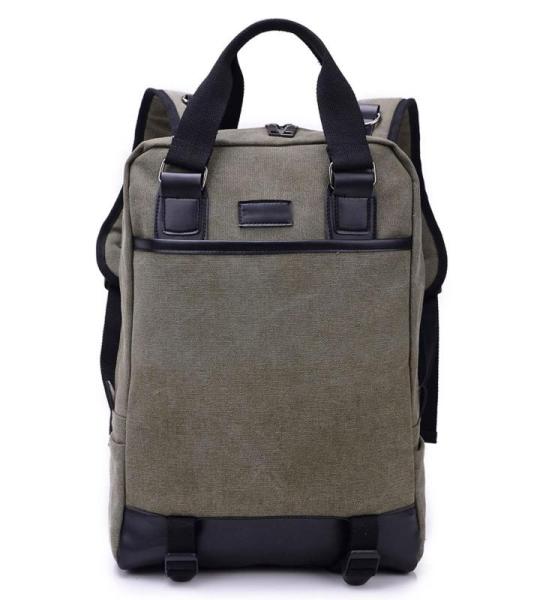CHDWEY Umhängetaschen für Herren Mode Multifunktionale Leinwand Laptop Rucksack 14 Zoll Geschäftsmann Rucksäcke Casual Reise Unisex Frauen Umhängetaschen Rucksack(Green)