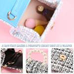 Schoudertas voor meisjes, voor mobiele telefoon, portemonnee, schattige strik, crossbody tas voor meisjes, schattige prinsessenhandtas, kleine meisjestas met afneembare schouderrie
