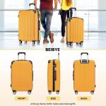 BEIBYE Harde koffer, trolleykoffer, rolkoffer, reiskoffer, handbagage, 4 wielen, M/L/XL, Oranje.