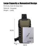 FANDARE Diefstalbeveiliging, borsttas, slingrugzak, casual dagrugzak met USB, voor heren en dames, schoudertas, voor outdoor, sport, wandelen, fietsen, reizen, waterdicht polyester