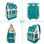 BITUOR Schoolrugzak voor dames, rugzak voor dames, 15 inch laptoprugzak, schoolrugzak, meisjes, tieners, met laptopvak, waterdichte schooltas, dagrugzak, elegant, voor school, univ