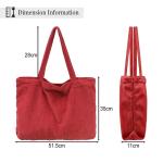 Uniseks schoudertas voor dames, tote bag, corduroy tas, grote schoudertas, shopper, handtas, casual, crossbody tas voor school, universiteit, kantoor, werk, reizen, uitstapjes, win