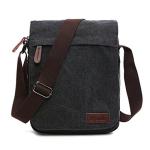 Outreo Heren-schoudertas, retro, schoudertas, vintage, aktetas, van canvas, boodschappentas, voor school, laptop, vrije tijd, beurs, handtas