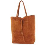 Modamoda T163 Shopper, tas, van leer, groot, met binnenvak, Large