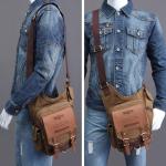 KAUKKO Canvas Tactical Vintage Borsttas Tactical Schoudertas